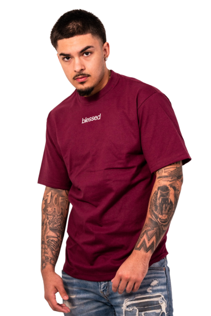 11 “Eclipse” Red super heavy oversized T shirt - Image 1