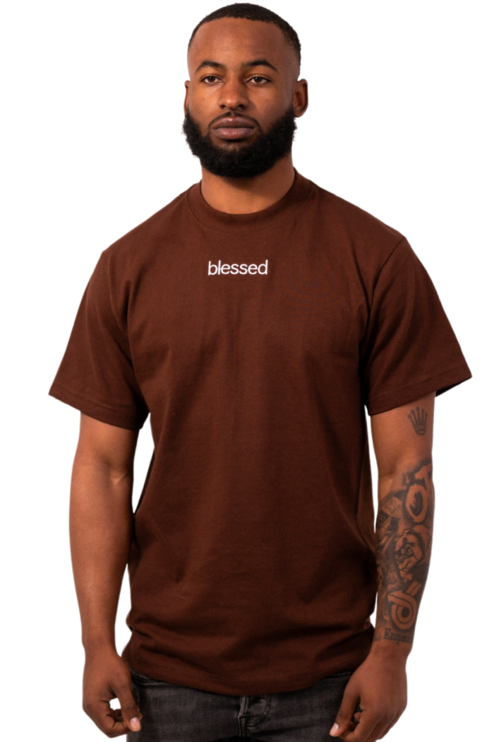 “Mocha” Brown super heavy oversized T shirt - Image 1