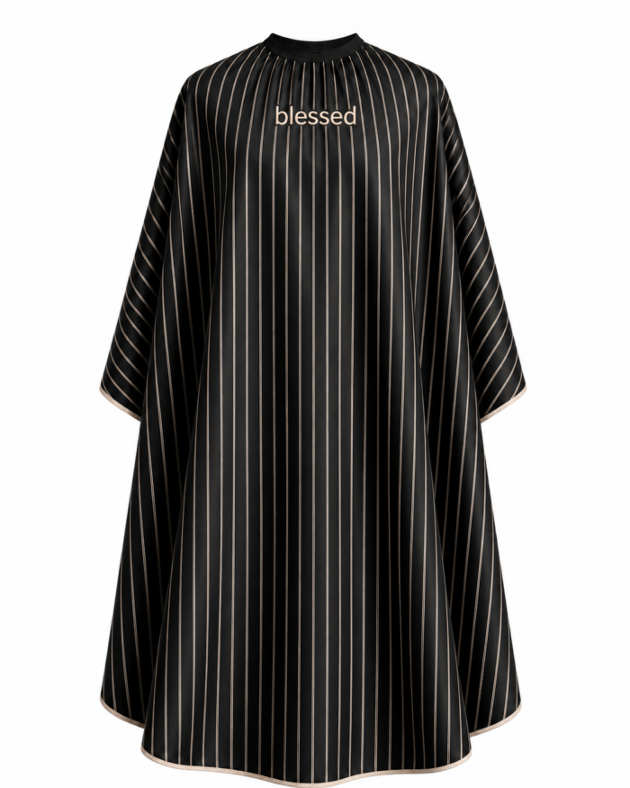 Pinstriped 97’ Vintage black cape (Pre order) - Image 1