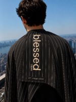 Pinstriped 97’ Vintage black cape (Pre order) - Image 2